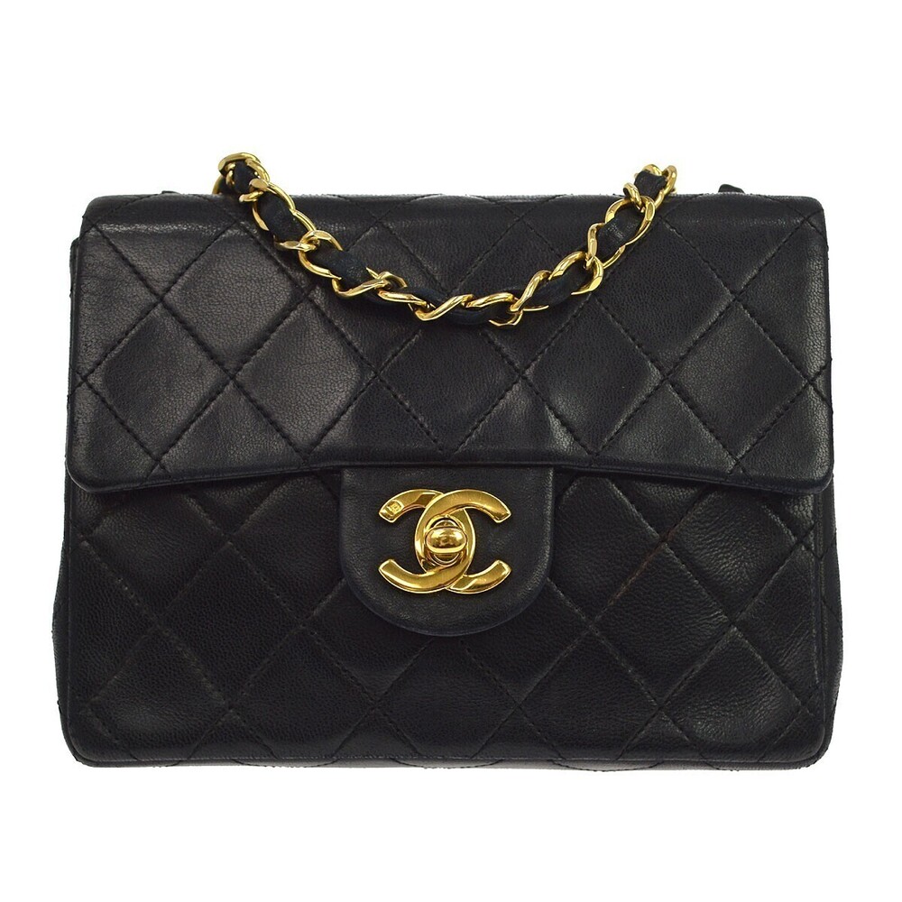 Chanel Vintage Square Classic Single Flap Quilted Lambskin Mini